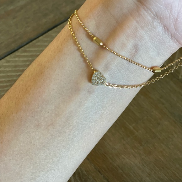 Adjustable non-piercing nipple necklace stainless steel gold pleaded - Picture 5 of 8